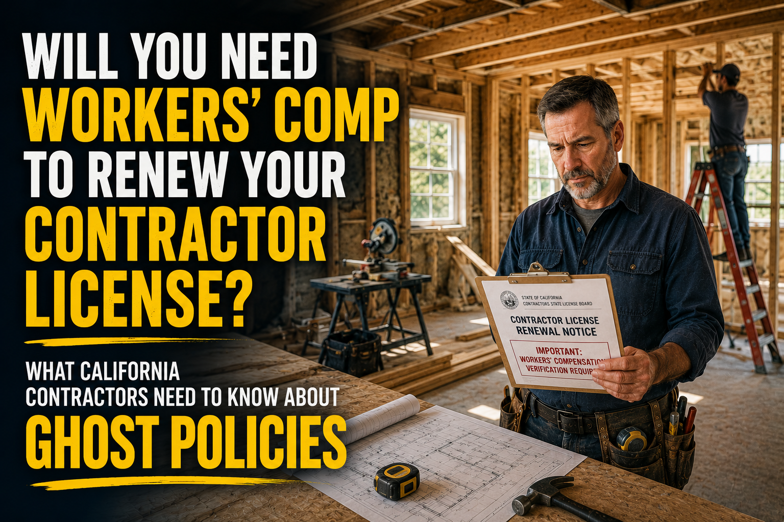 Will You Need Workers Comp To Renew Your Contractors License What California Contractors Need to know about Ghost Policies